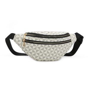 XB Women's Oval Double Zipper Fanny Pack Belt Bag